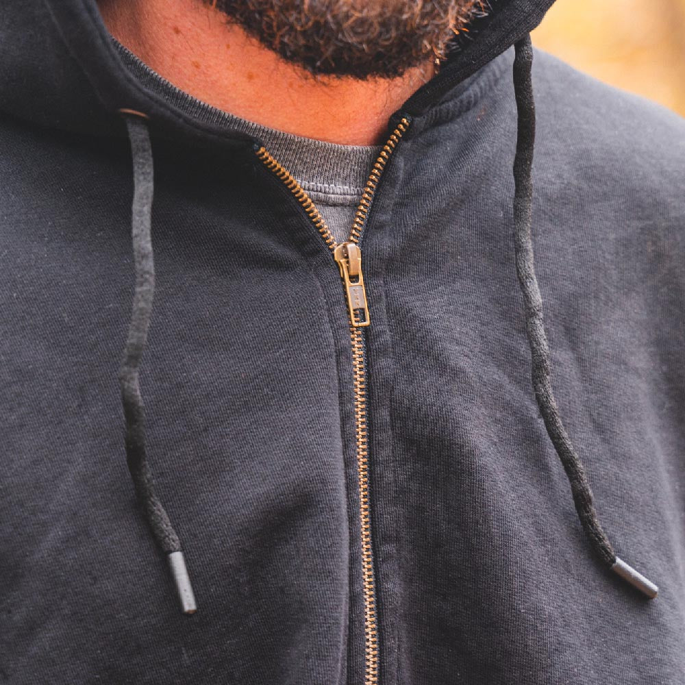 Men's Organic Zip Hoodies - Black