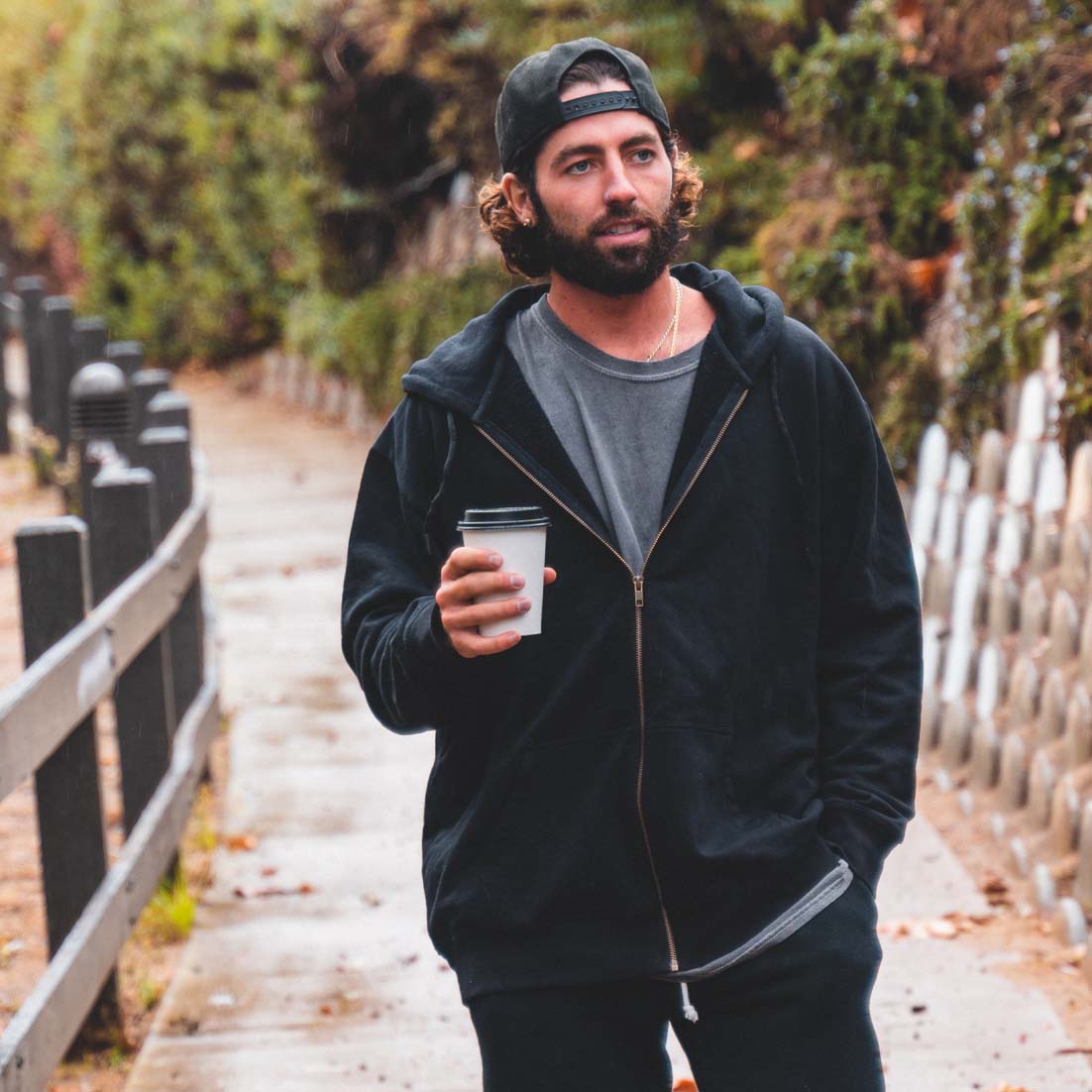 Wholesale Men's Hoodies Organic Cotton Hooded Sweatshirt West