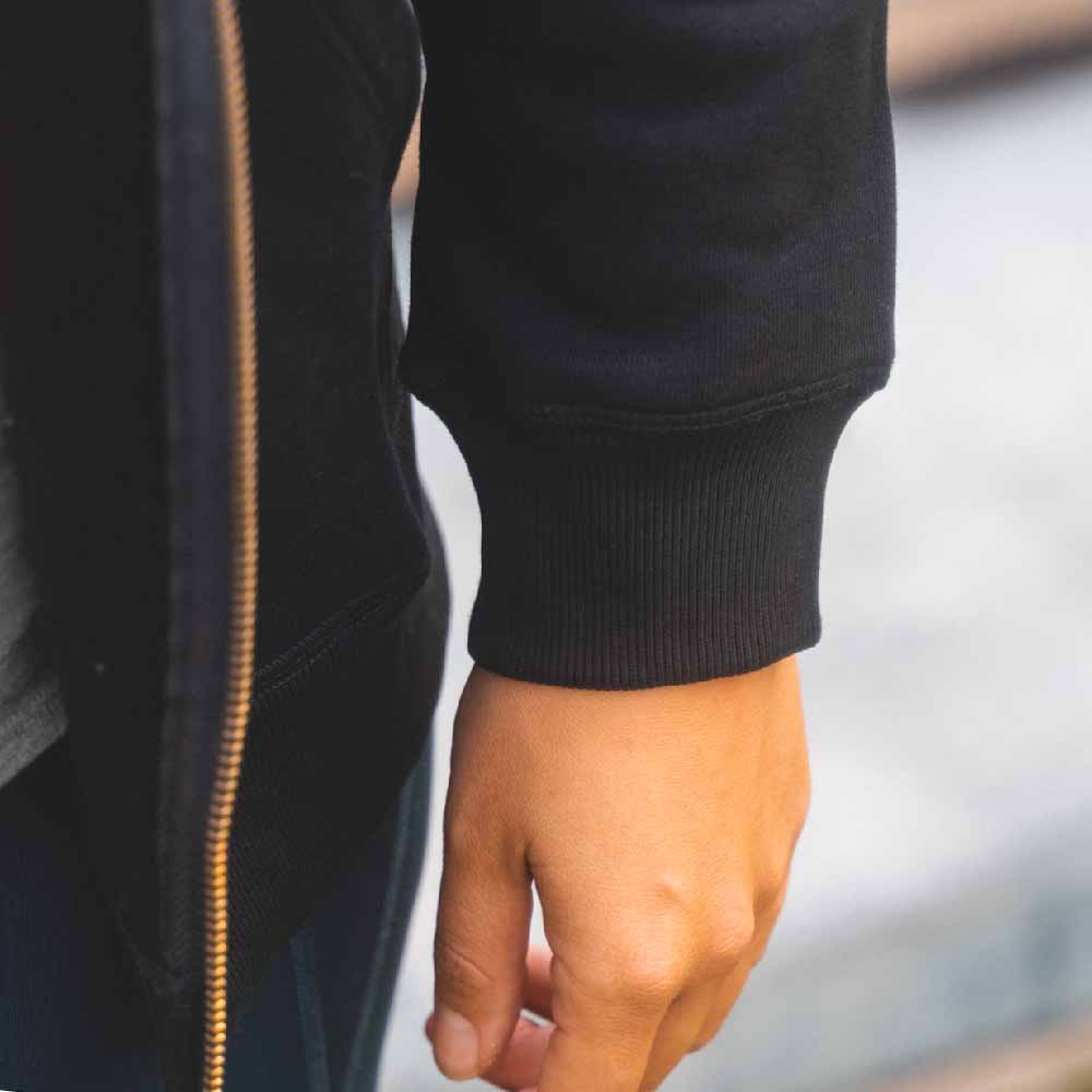 Women's Organic Zip Hoodies - Black