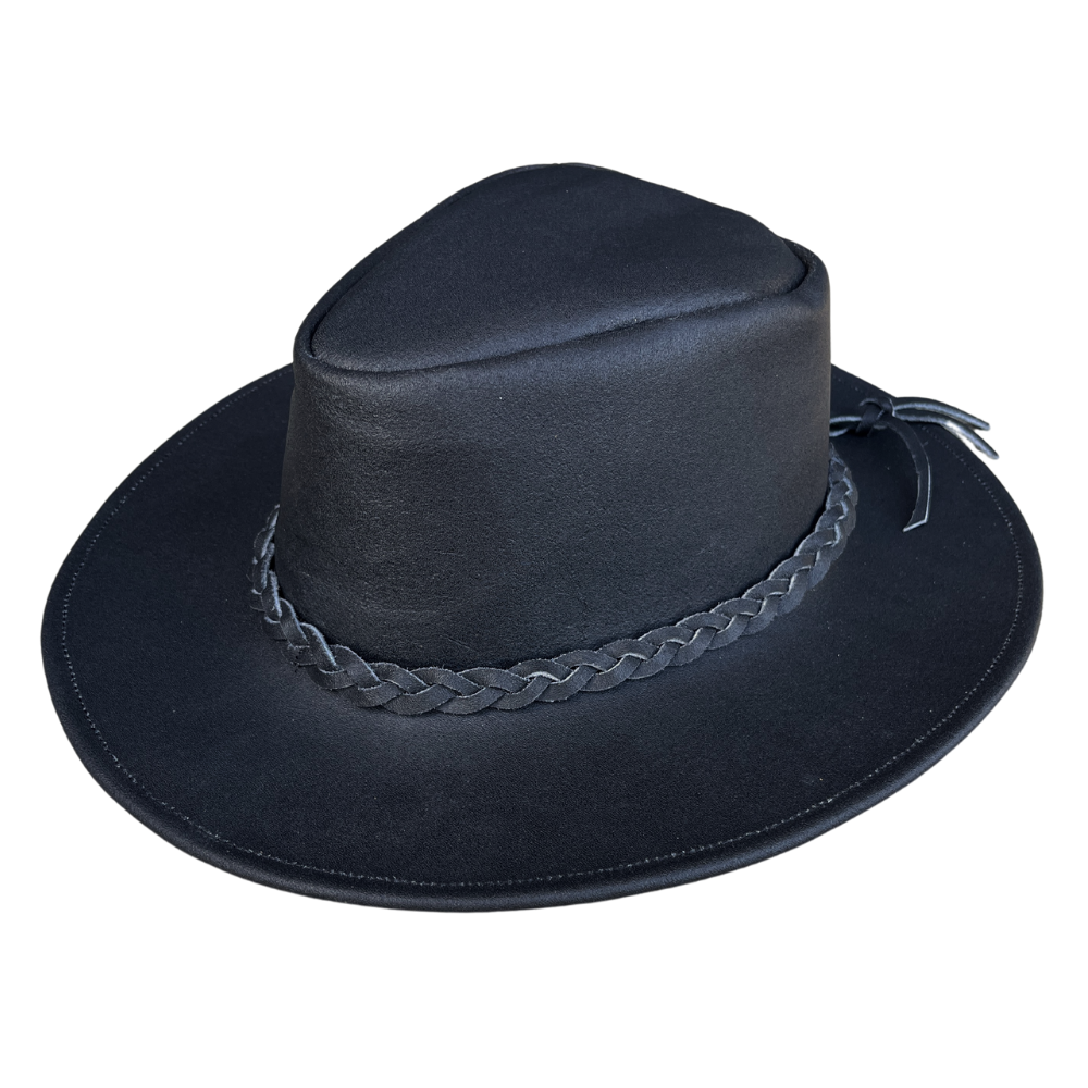 Full Brim Hats | Leather Rancher Hat